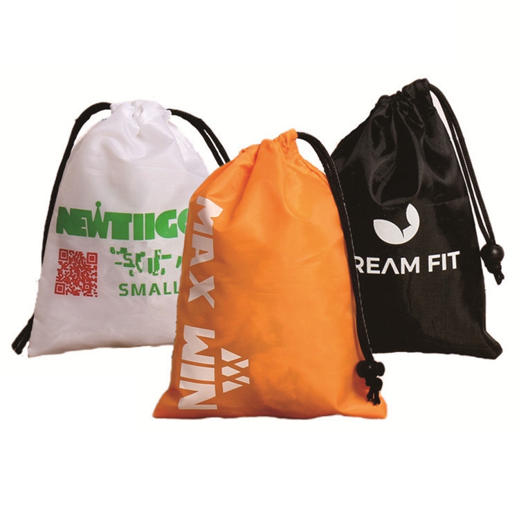 Custom Print Sports Packaging Polyester Shopping Drawstring Bag