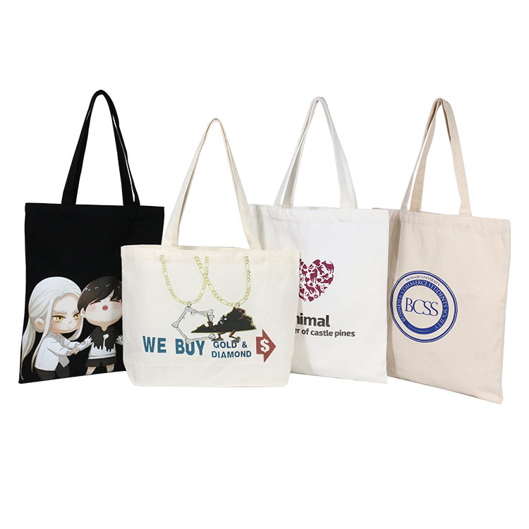 Customized Logo Printed Cotton Shopping Tote Bags
