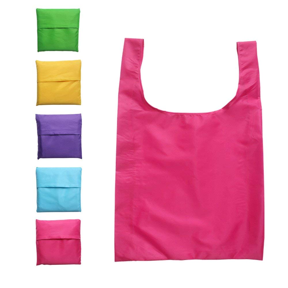 Customized waterproof foldable nylon tote shopping bag