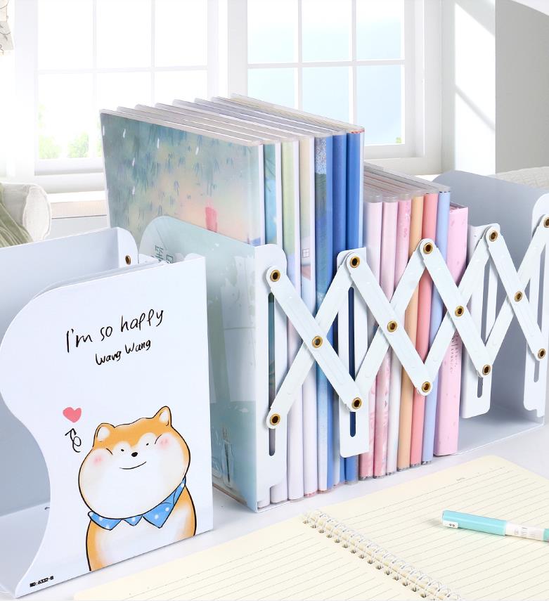 Home telescopic folding office book folder retractable bookends