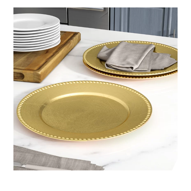 wedding gold charger plates